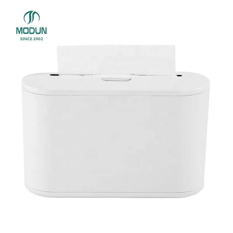 Dispensador de toallas de papel plegable de pl&aacute;stico moderno, caja de pa&ntilde;uelos de pie para uso dom&eacute;stico o hotelero, 5857W