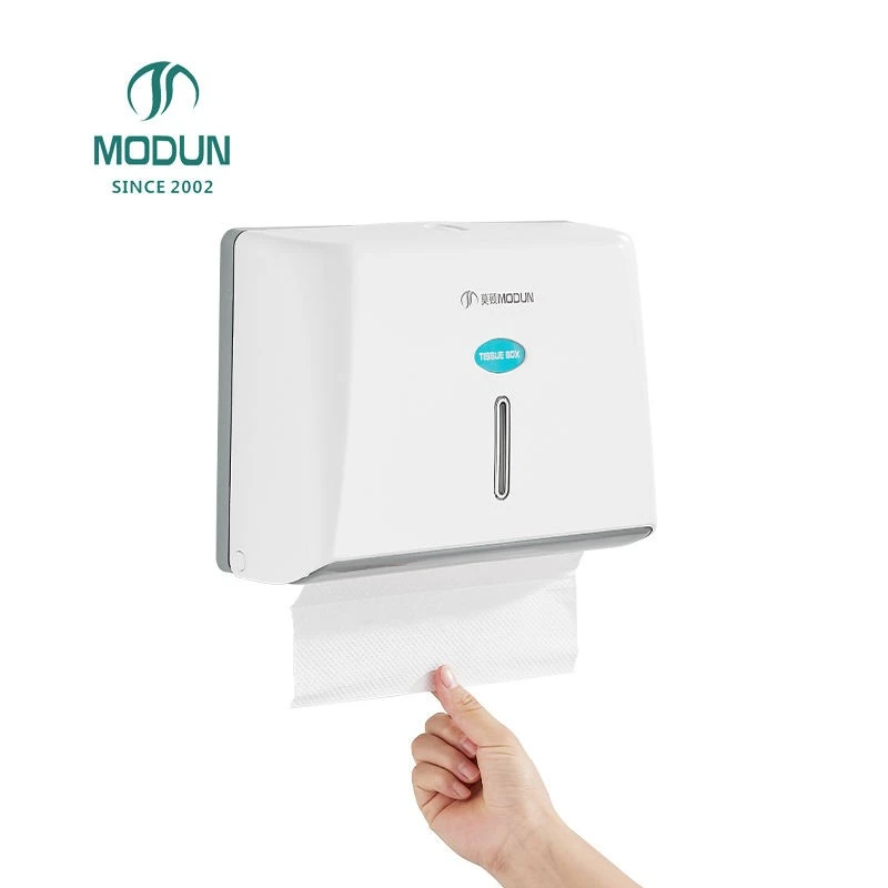 Dispensador de rollo de papel Dispensador de papel higi&eacute;nico Dispensador de toallas de papel plegable m&uacute;ltiple montado en la pared 5825ABS-W