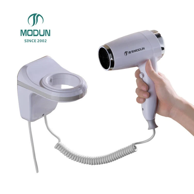 Secador de pelo con Motor de CA montado en la pared para Hotel comercial con boquilla concentradora, uso dom&eacute;stico de pl&aacute;stico el&eacute;ctrico para viajes, M-1288L-1