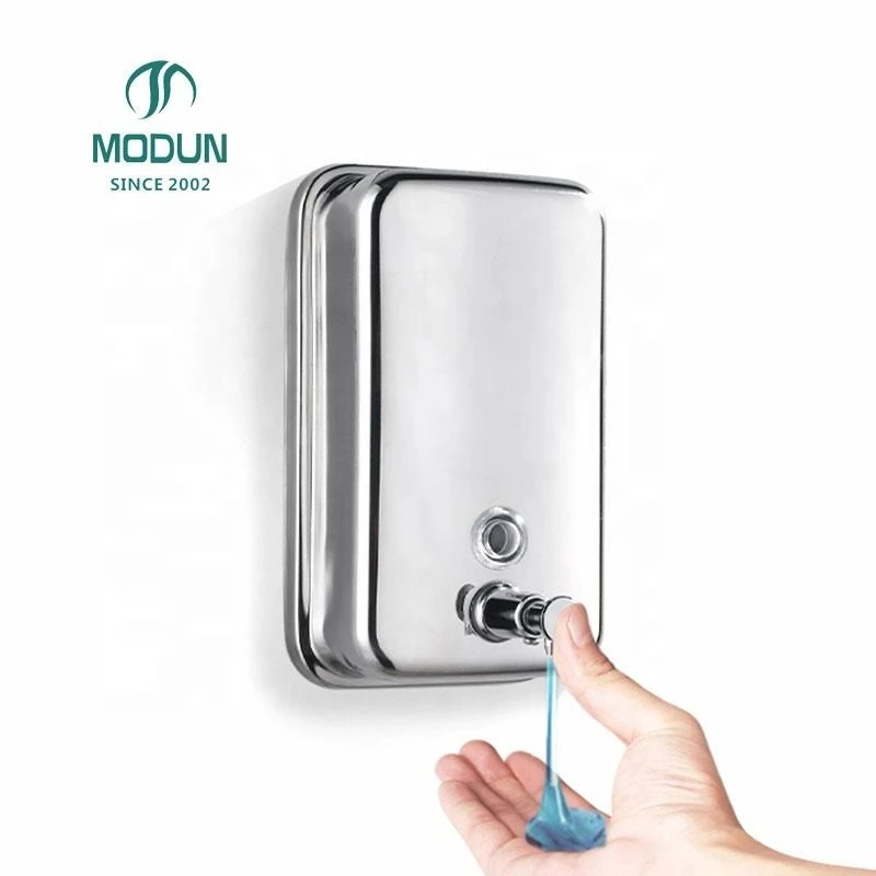 Dispensador de desinfectante de manos para montaje en pared de hotel, dispensador manual de jab&oacute;n l&iacute;quido de acero inoxidable M-1618-500ML