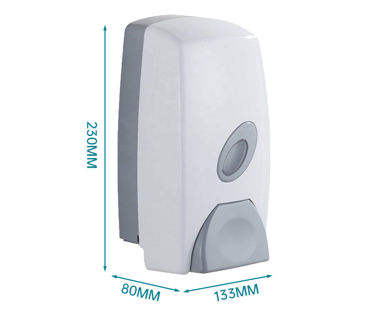 Dispensador manual de plástico para montaje en pared, dispensador de jabón de tocador M-6201
